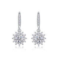 0.5ct Geometric Star Moissanite Drop Earrings – 925 Sterling Silver, Platinum-Plated - Diamond-Lab