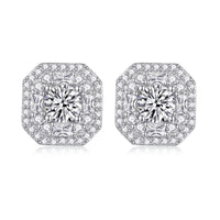 0.5ct Moissanite Stud Earrings – 925 Sterling Silver - Diamond-Lab