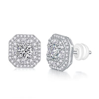 0.5ct Moissanite Stud Earrings – 925 Sterling Silver - Diamond-Lab
