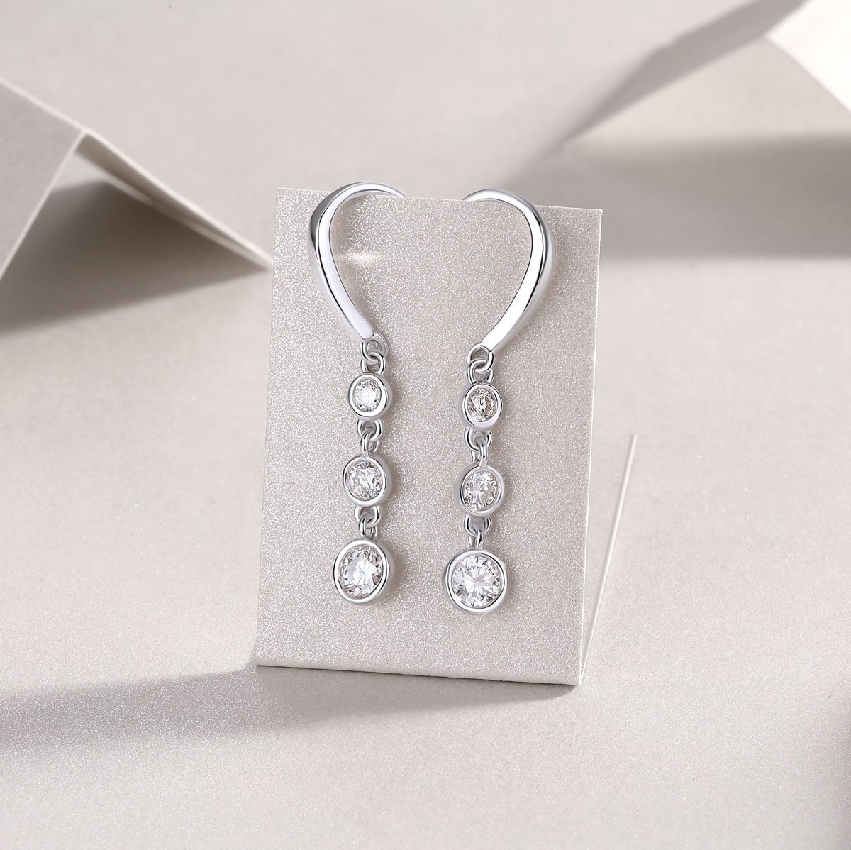 1Classic Multi-diamond Set Moissanite Silver Earrings Luxury Fashion Diamond Earrings Stud Earrings Prohibit TK Sales - Diamond-Lab
