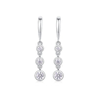 1Classic Multi-diamond Set Moissanite Silver Earrings Luxury Fashion Diamond Earrings Stud Earrings Prohibit TK Sales - Diamond-Lab