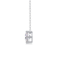 1ct Moissanite Solitaire Pendant Necklace – 925 Sterling Silver - Diamond-Lab
