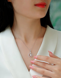1ct Moissanite Solitaire Pendant Necklace – Platinum-Plated S925 Sterling Silver - Diamond-Lab
