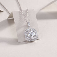 1ct Moissanite Solitaire Pendant Necklace – S925 Sterling Silver - Diamond-Lab