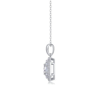 1ct Moissanite Solitaire Pendant Necklace – S925 Sterling Silver - Diamond-Lab