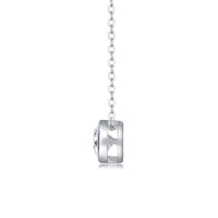 1ct Moissanite Solitaire Pendant Necklace – S925 Sterling Silver - Diamond-Lab