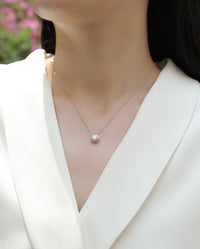 1ct Moissanite Solitaire Pendant Necklace – S925 Sterling Silver - Diamond-Lab
