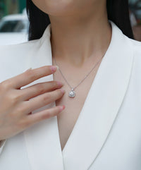 1Dawn Light - A Fashionable And Luxurious Diamond Jewelry Pendant Set With 1-carat Moissanite S925 Sterling Silver And Platinum Plating Prohibit Tk Sales - Diamond-Lab