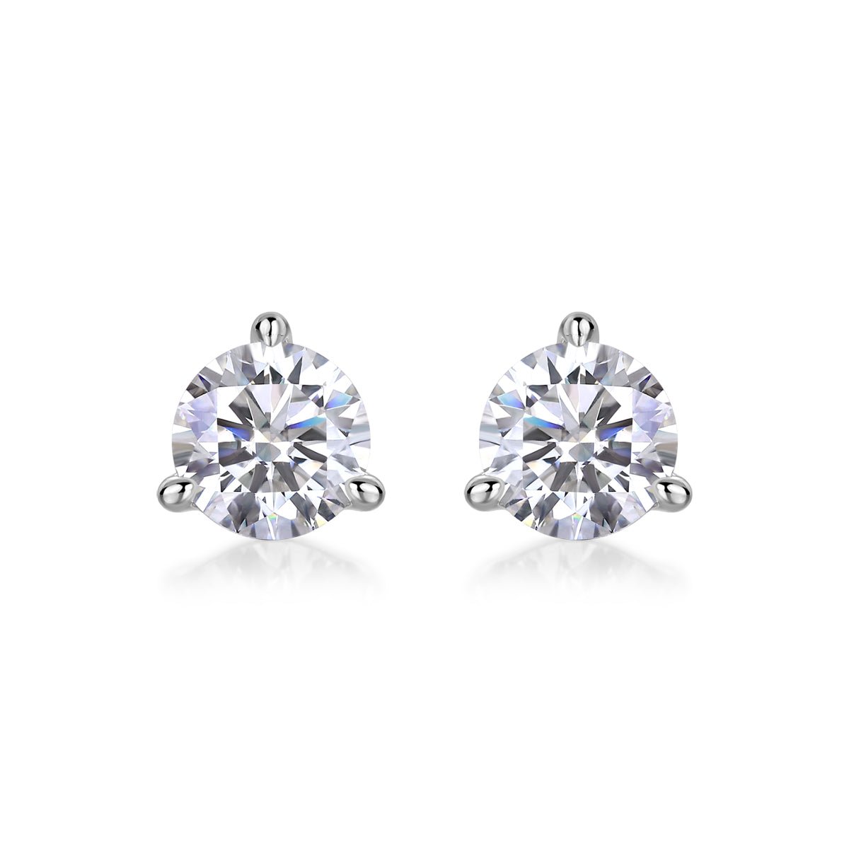 1Freeze Frame Luxury Fashion Diamond Earrings Stud Set With Mosan Diamond Silver Jewelry Prohibit Tk Sales - Diamond-Lab