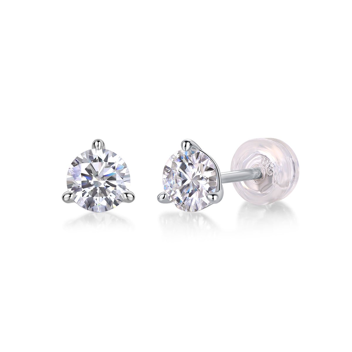 1Freeze Frame Luxury Fashion Diamond Earrings Stud Set With Mosan Diamond Silver Jewelry Prohibit Tk Sales - Diamond-Lab