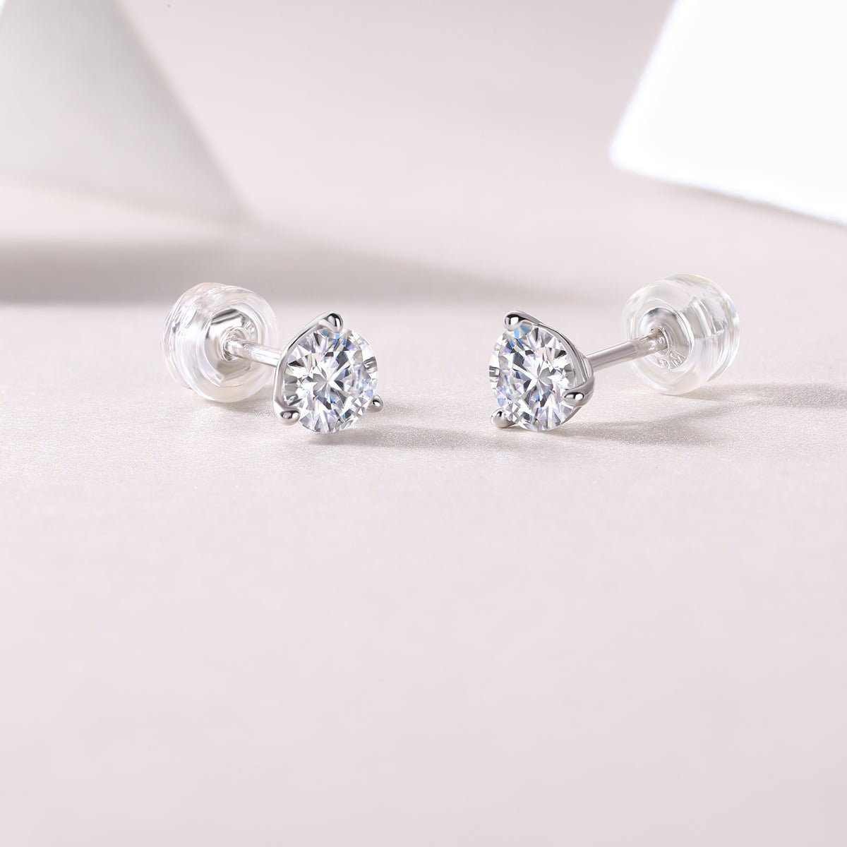 1Freeze Frame Luxury Fashion Diamond Earrings Stud Set With Mosan Diamond Silver Jewelry Prohibit Tk Sales - Diamond-Lab
