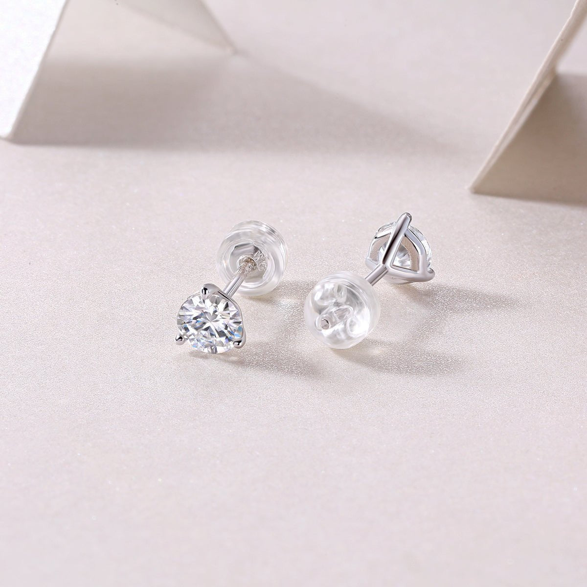 1Freeze Frame Luxury Fashion Diamond Earrings Stud Set With Mosan Diamond Silver Jewelry Prohibit Tk Sales - Diamond-Lab
