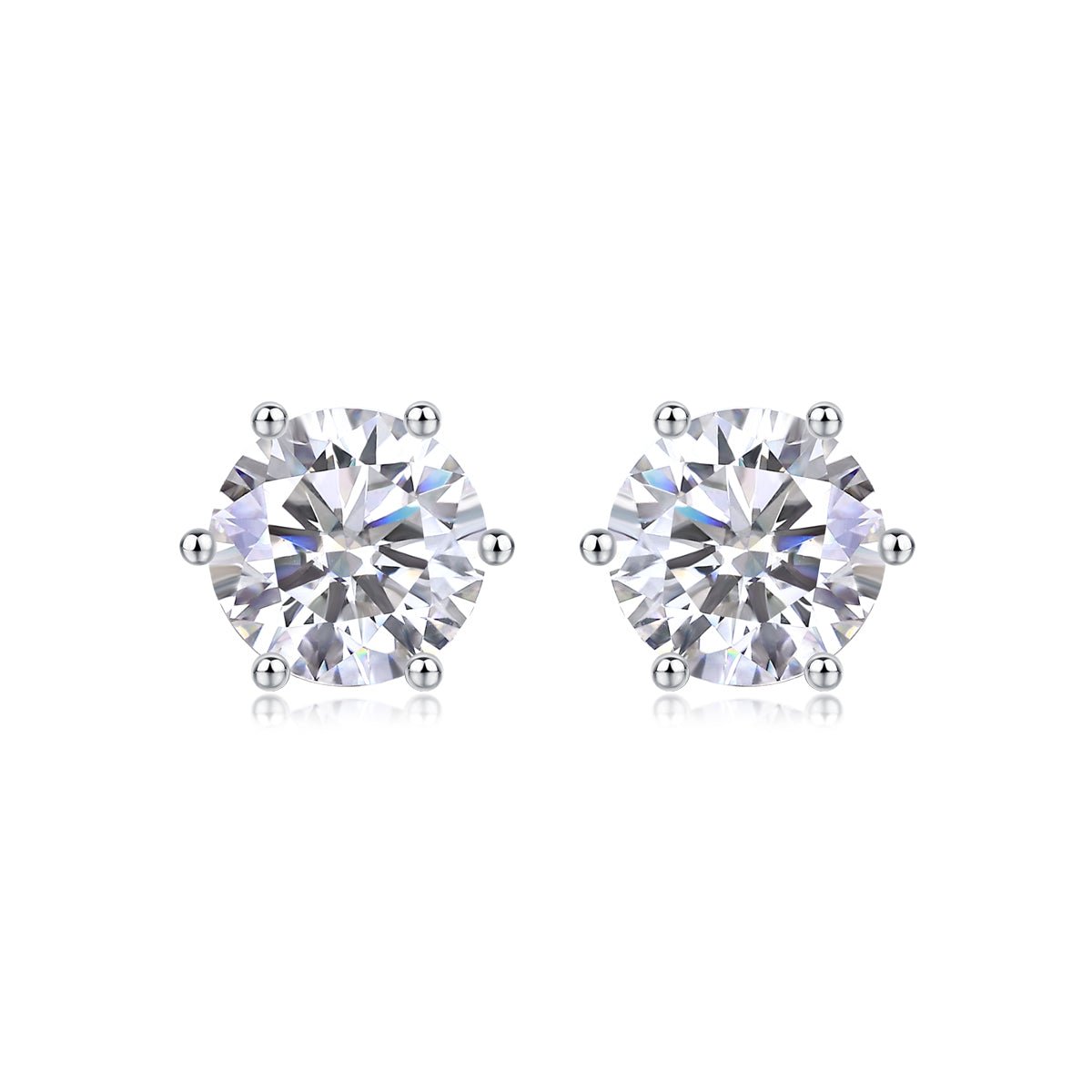 1Years Quiet Good Luxury Fashion Diamond Earrings Stud Mosan Diamond Silver Jewelry Prohibit TK Sales - Diamond-Lab