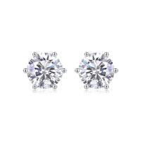 1Years Quiet Good Luxury Fashion Diamond Earrings Stud Mosan Diamond Silver Jewelry Prohibit TK Sales - Diamond-Lab