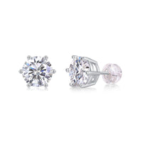 1Years Quiet Good Luxury Fashion Diamond Earrings Stud Mosan Diamond Silver Jewelry Prohibit TK Sales - Diamond-Lab