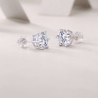 1Years Quiet Good Luxury Fashion Diamond Earrings Stud Mosan Diamond Silver Jewelry Prohibit TK Sales - Diamond-Lab