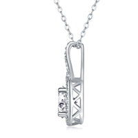 2ct Moissanite Solitaire Pendant Necklace – Platinum-Plated S925 Sterling Silver - Diamond-Lab