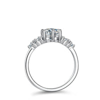 1CT D Color Moissanite Rings for Women Sparkling Diamond Engagement Wedding jewelry with GRA 925 Sliver Plated 18k Ring