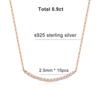 All Moissanite Tennis Necklace VVS1 D Color 18k Yellow Gold Plated Diamond Trending Tennis Moissanite Necklaces All Stone 925 Silver - Diamond - Lab