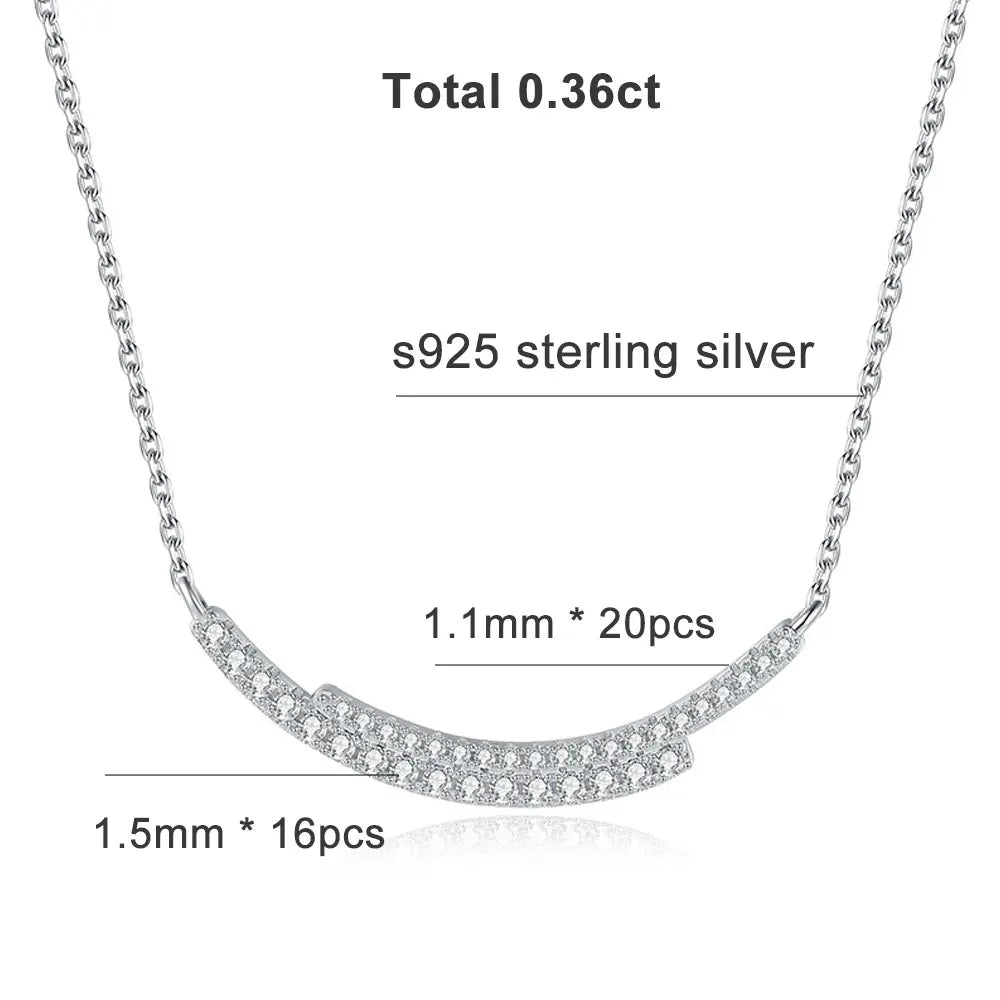 All Moissanite Tennis Necklace VVS1 D Color 18k Yellow Gold Plated Diamond Trending Tennis Moissanite Necklaces All Stone 925 Silver - Diamond - Lab