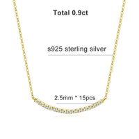 All Moissanite Tennis Necklace VVS1 D Color 18k Yellow Gold Plated Diamond Trending Tennis Moissanite Necklaces All Stone 925 Silver - Diamond - Lab