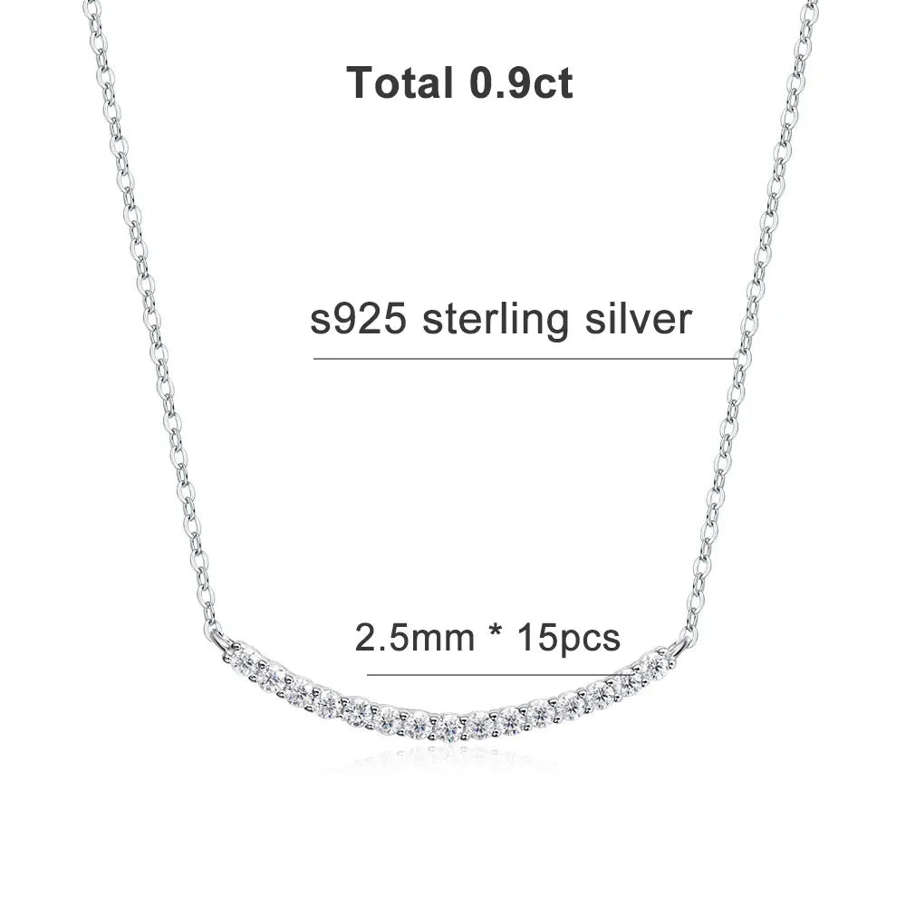 All Moissanite Tennis Necklace VVS1 D Color 18k Yellow Gold Plated Diamond Trending Tennis Moissanite Necklaces All Stone 925 Silver - Diamond - Lab