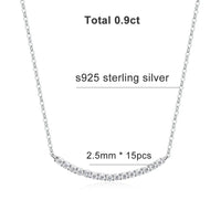 All Moissanite Tennis Necklace VVS1 D Color 18k Yellow Gold Plated Diamond Trending Tennis Moissanite Necklaces All Stone 925 Silver - Diamond - Lab