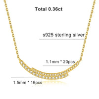 All Moissanite Tennis Necklace VVS1 D Color 18k Yellow Gold Plated Diamond Trending Tennis Moissanite Necklaces All Stone 925 Silver - Diamond - Lab