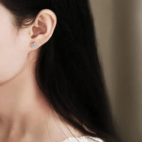 Brilliant Moissanite Stud Earrings925 Sterling Silver Multi Carat Set for Women – 0.8ct D Color VVS1 | 18K White Gold Plated - Diamond - Lab