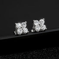 Brilliant Moissanite Stud Earrings925 Sterling Silver Multi Carat Set for Women – 0.8ct D Color VVS1 | 18K White Gold Plated - Diamond - Lab