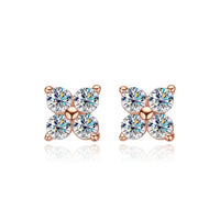 Brilliant Moissanite Stud Earrings925 Sterling Silver Multi Carat Set for Women – 0.8ct D Color VVS1 | 18K White Gold Plated - Diamond - Lab