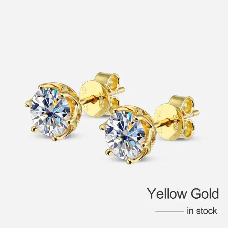 Engagement green moissanite earrings classic style earring box packaging included