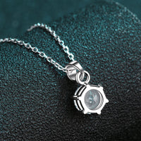 Diamond-Lab 0.5ct–2ct Square Moissanite Pendant Necklace – D Color VVS1, Pear Cut, 925 Sterling Silver, Link Chain, GRA Certified Fine Jewelry for Women - Diamond-Lab
