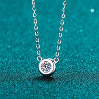 sterling silver hip hop moissanite necklace