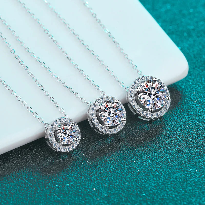 Diamond-Lab 0.5ct–2ct Moissanite Pendant Necklace – premium classic moissanite necklace collection