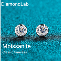 Diamond-Lab 0.5ct–2ct Moissanite Pendant Necklace – sterling silver classic moissanite necklace