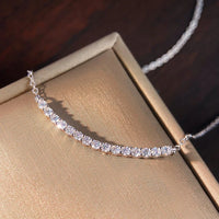 Stylish two-tone design with a radiant Moissanite center — where gold meets silver in perfect harmony. - Diamond-Lab