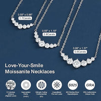 Diamond-Lab 1.7ct Oval Moissanite Pendant Necklace – D Color VVS1, 925 Sterling Silver, 8 Heart 8 Arrow Cut, GRA Certified, Women’s Fine Jewelry - Diamond-Lab