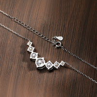 Diamond-Lab 1.7ct Oval Moissanite Pendant Necklace – D Color VVS1, 925 Sterling Silver, 8 Heart 8 Arrow Cut, GRA Certified, Women’s Fine Jewelry - Diamond-Lab