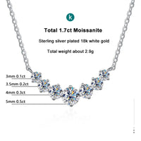 Diamond-Lab 1.7ct Oval Moissanite Pendant Necklace – D Color VVS1, 925 Sterling Silver, 8 Heart 8 Arrow Cut, GRA Certified, Women’s Fine Jewelry - Diamond-Lab