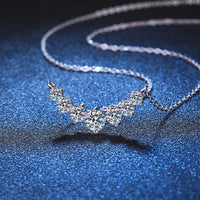 Diamond-Lab 1.7ct Oval Moissanite Pendant Necklace – D Color VVS1, 925 Sterling Silver, 8 Heart 8 Arrow Cut, GRA Certified, Women’s Fine Jewelry - Diamond-Lab
