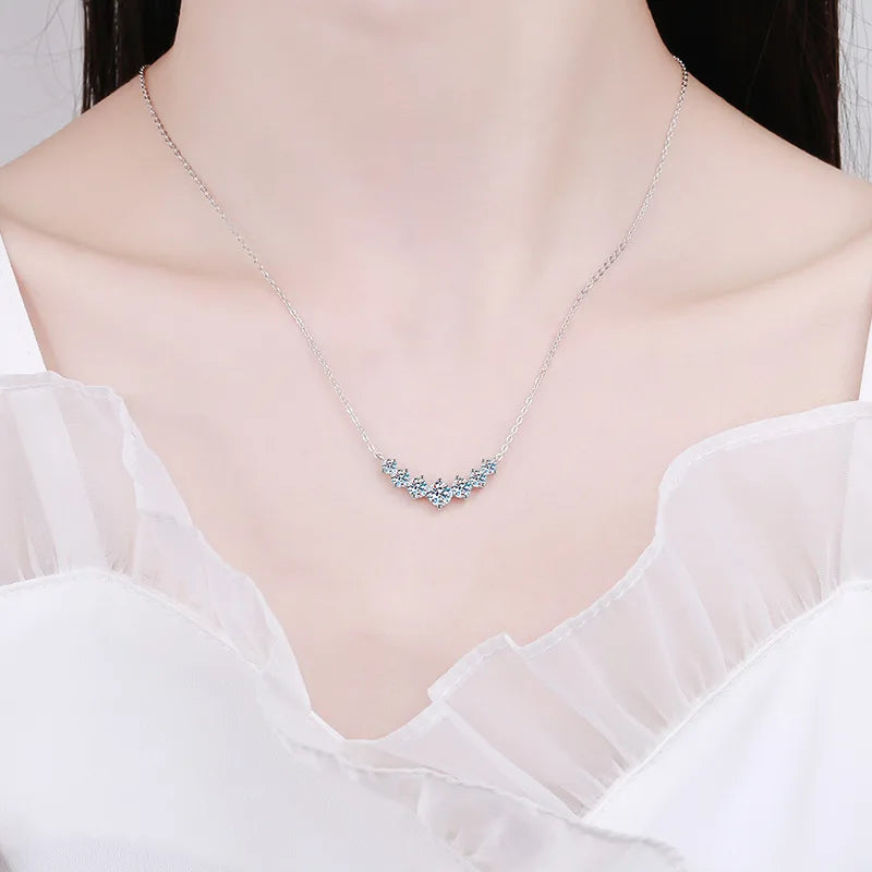 Diamond-Lab 1.7ct Oval Moissanite Pendant Necklace – D Color VVS1, 925 Sterling Silver, 8 Heart 8 Arrow Cut, GRA Certified, Women’s Fine Jewelry - Diamond-Lab