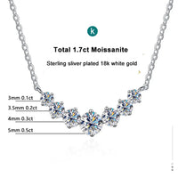 Diamond-Lab 1.7ct Oval Moissanite Pendant Necklace – D Color VVS1, 925 Sterling Silver, 8 Heart 8 Arrow Cut, GRA Certified, Women’s Fine Jewelry - Diamond-Lab