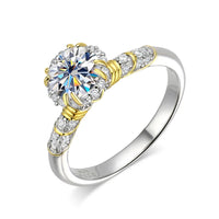 Moissanite wedding ring GRA certified