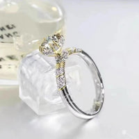Elegant D color Moissanite ring