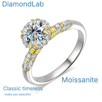 Moissanite ring in sterling silver