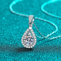 Diamond-Lab Moissanite Cross Pendant Necklace – D Color VVS1, 1ct/2ct, 925 Sterling Silver, 18K White Gold Plated, CNAS & GRA Certified, Unisex Fine Jewelry - Diamond-Lab