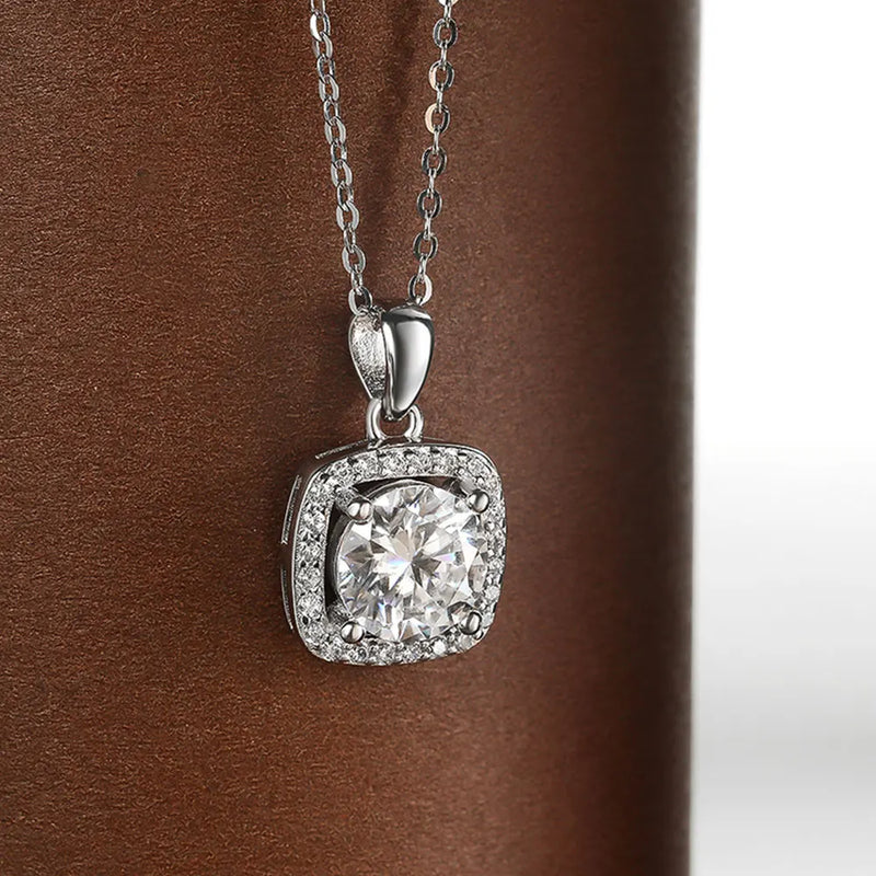 1ct Premium Marquise Moissanite Necklace 925 Silver Gold VVS118k Gold Plated Chain VVS1 D Color with GRA Certificate