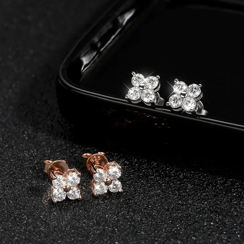 Classic Round Cut Moissanite Earrings for Women