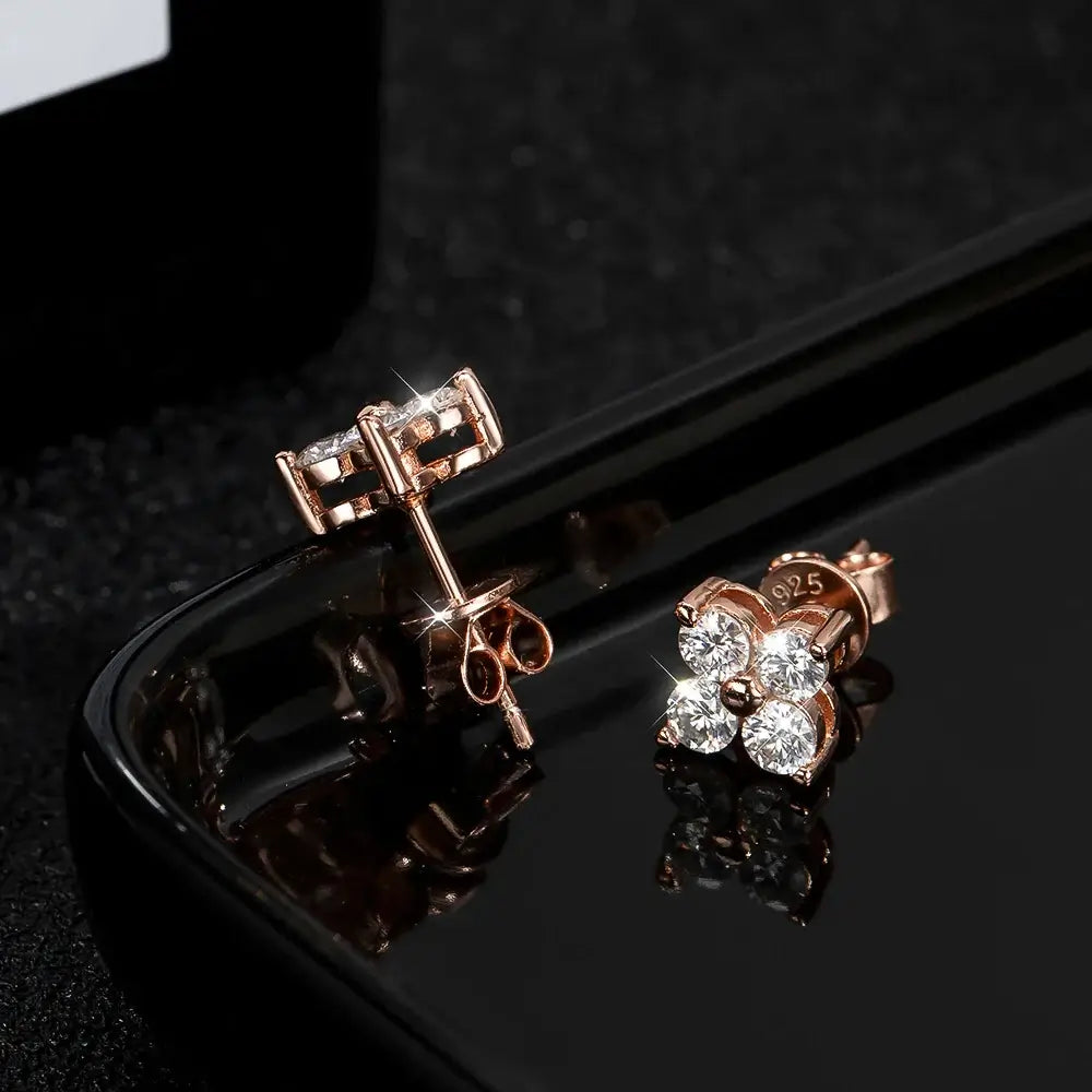 GRA Certified Moissanite Stud Earrings by Diamond-La